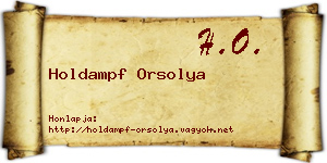 Holdampf Orsolya névjegykártya